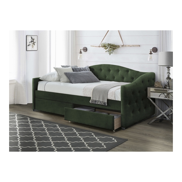 Кровать HALMAR ALOHA темно-зеленый, 90/200 - фото