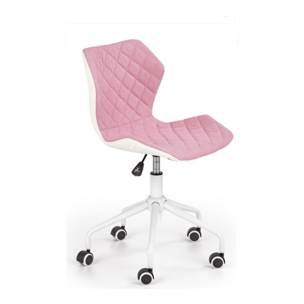 Кресло компьютерное HALMAR MATRIX 3 розово-белый/белый - фото
