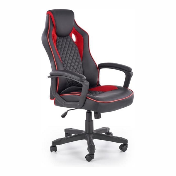 Кресло компьютерное HALMAR BAFFIN черный/красный - фото