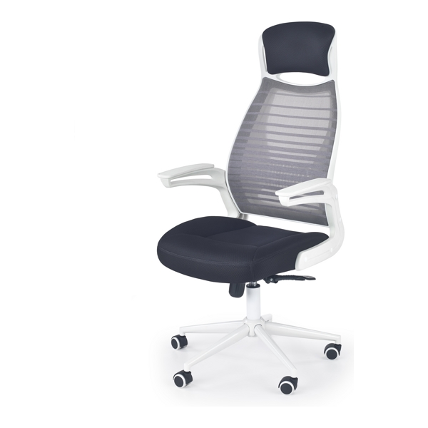 Кресло компьютерное HALMAR FRANKLIN черно-бело-серый - фото