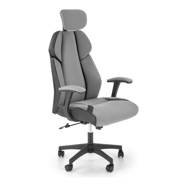 Кресло компьютерное HALMAR CHRONO серо-черный - фото