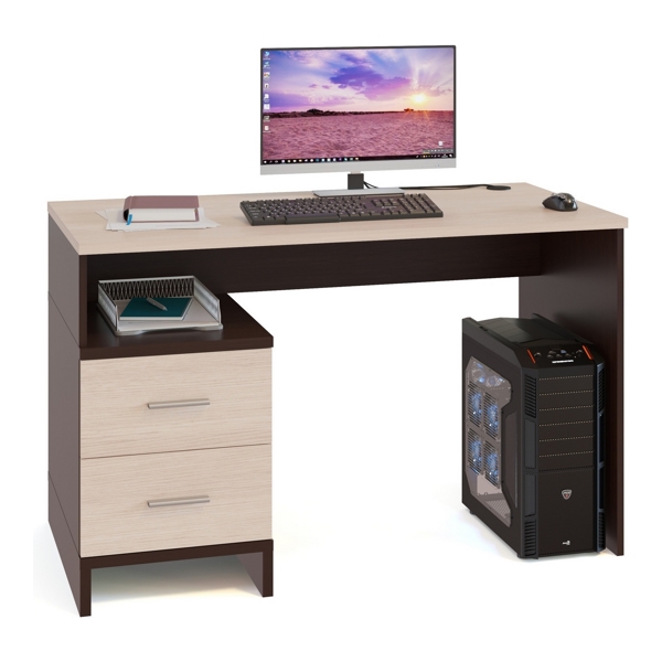 Компьютерный стол Сокол КСТ-114 венге/беленый дуб - фото