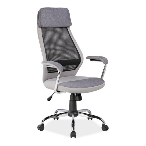 Кресло компьютерное SIGNAL Q-336 серый/черный - фото