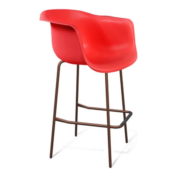 Барный стул Sheffilton SHT-ST31/S29 (красный RAL3020/медный металлик) - фото