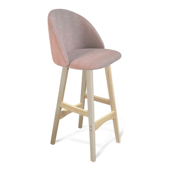 Барный стул Sheffilton SHT-ST35/S65 (розовый десерт/прозрачный ) - фото
