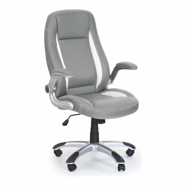Кресло компьютерное HALMAR SATURN серый/серебристый - фото