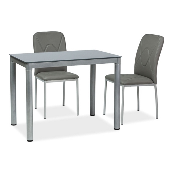Стол обеденный SIGNAL GALANT серый/серый, 100/60 - фото
