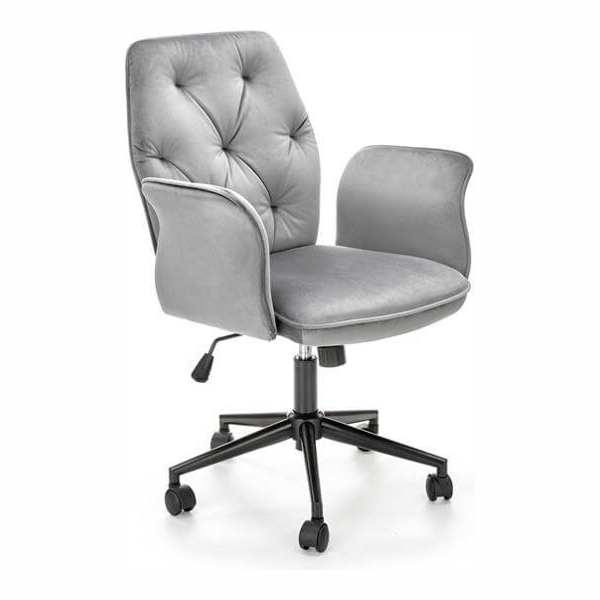 Кресло компьютерное HALMAR TULIP (серый/черный) - фото