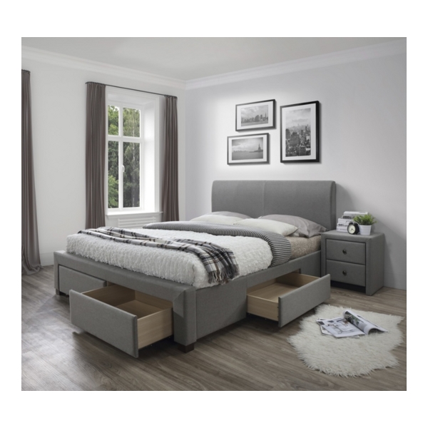 Кровать HALMAR MODENA серый, 180/200 - фото