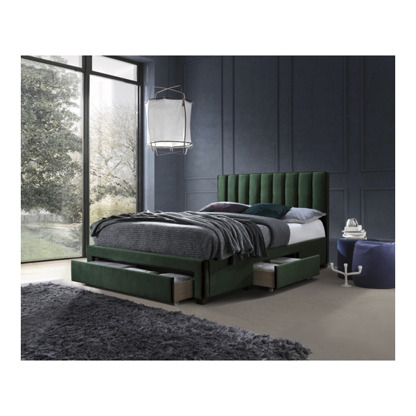 Кровать HALMAR GRACE темно-зеленый, 160/200 - фото