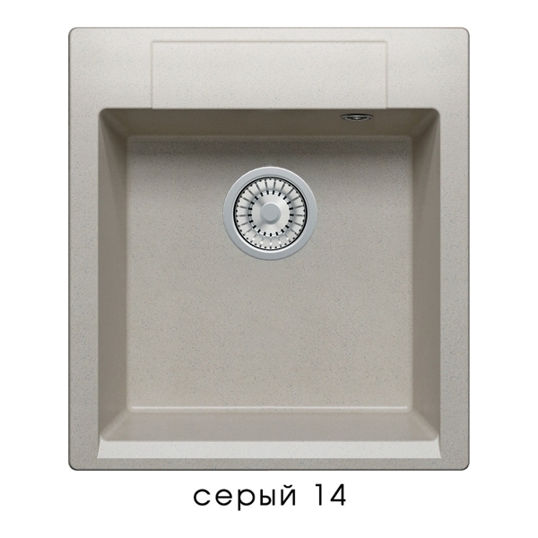 Кухонная мойка POLYGRAN ARGO-460 серый №14 - фото