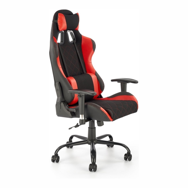Кресло компьютерное HALMAR DRAKE красный/черный - фото