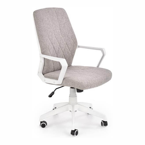 Кресло компьютерное HALMAR SPIN 2 (белый/светло-серый) - фото