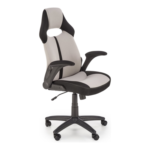 Кресло компьютерное HALMAR BLOOM серый/черный - фото