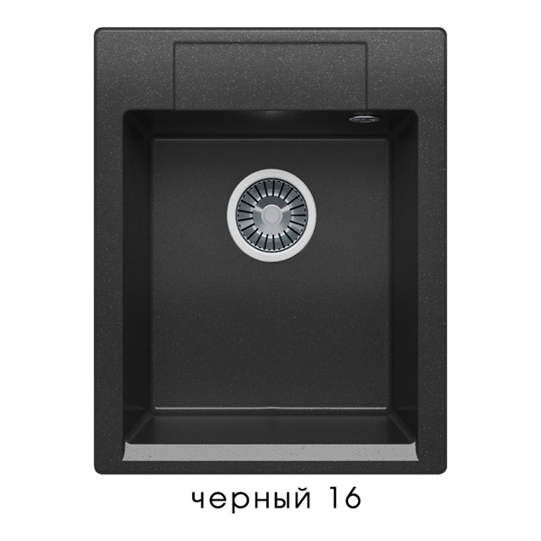 Кухонная мойка POLYGRAN ARGO-420 черный №16 - фото