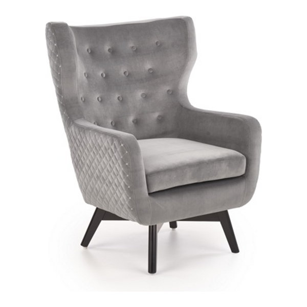 Кресло HALMAR MARVEL серый/черный - фото
