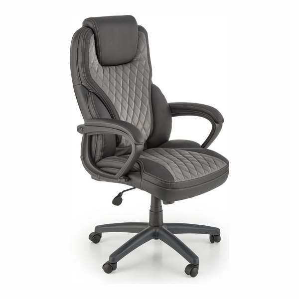 Кресло компьютерное HALMAR GANDALF черный/серый - фото