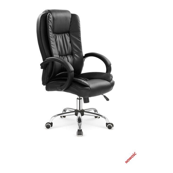 Кресло компьютерное HALMAR RELAX черный/хром - фото
