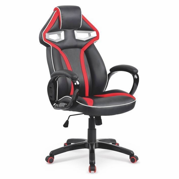 Кресло компьютерное HALMAR NEMO красный/черный/серый - фото