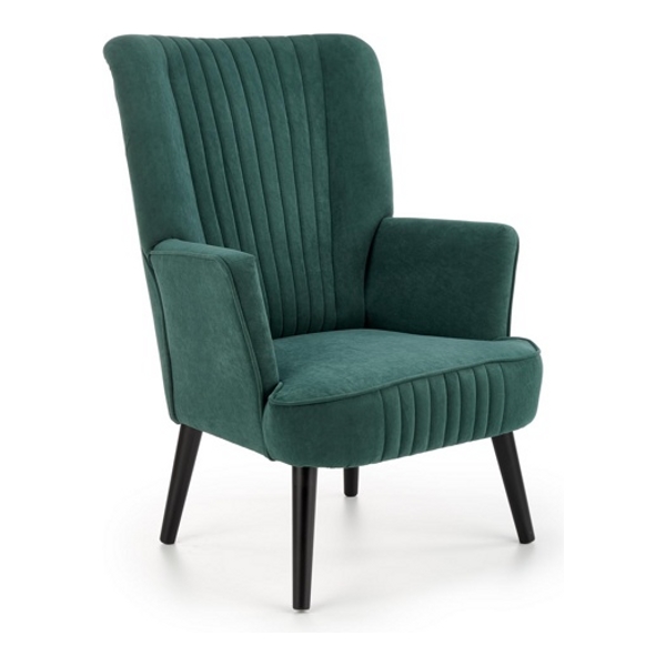 Кресло HALMAR DELGADO темно-зеленый/черный - фото