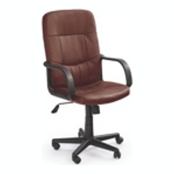 Кресло компьютерное HALMAR DENZEL экокожа, т.коричневый/черный - фото