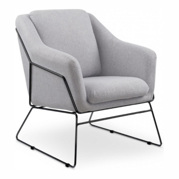 Кресло HALMAR SOFT 2 серый/черный - фото