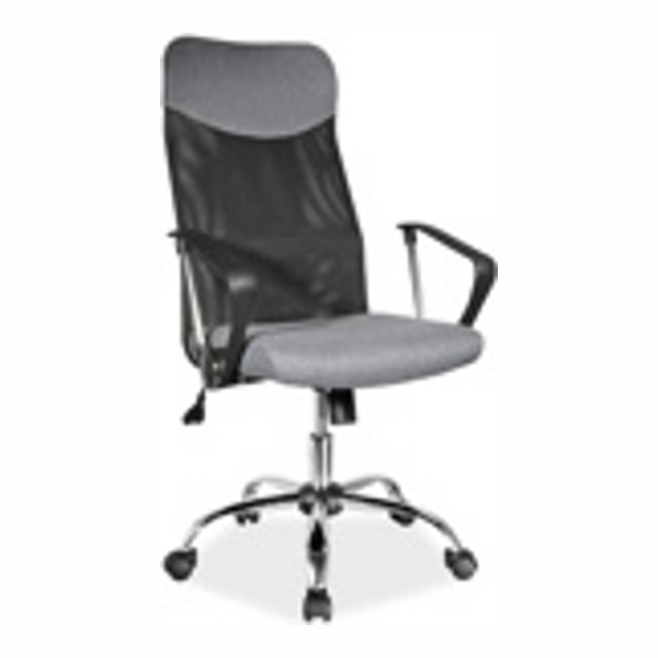 Кресло компьютерное SIGNAL Q-025 серый/черный, ткань - фото