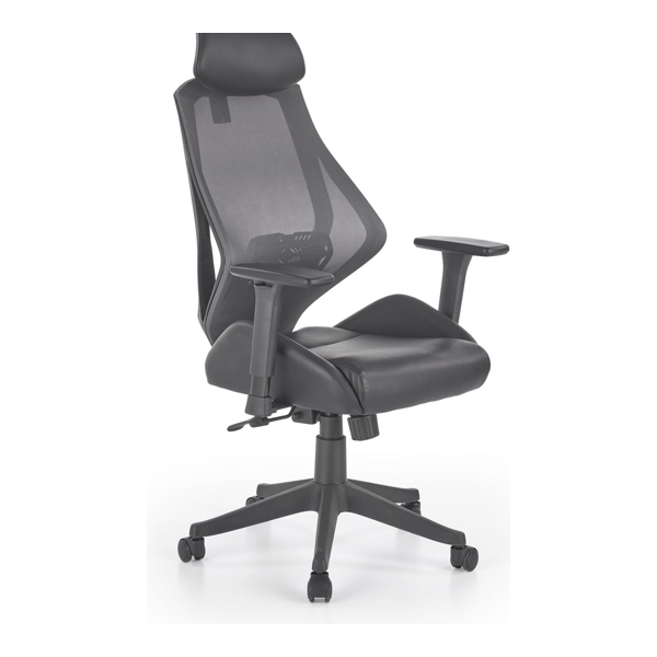 Кресло компьютерное HALMAR HASEL черный/серый - фото