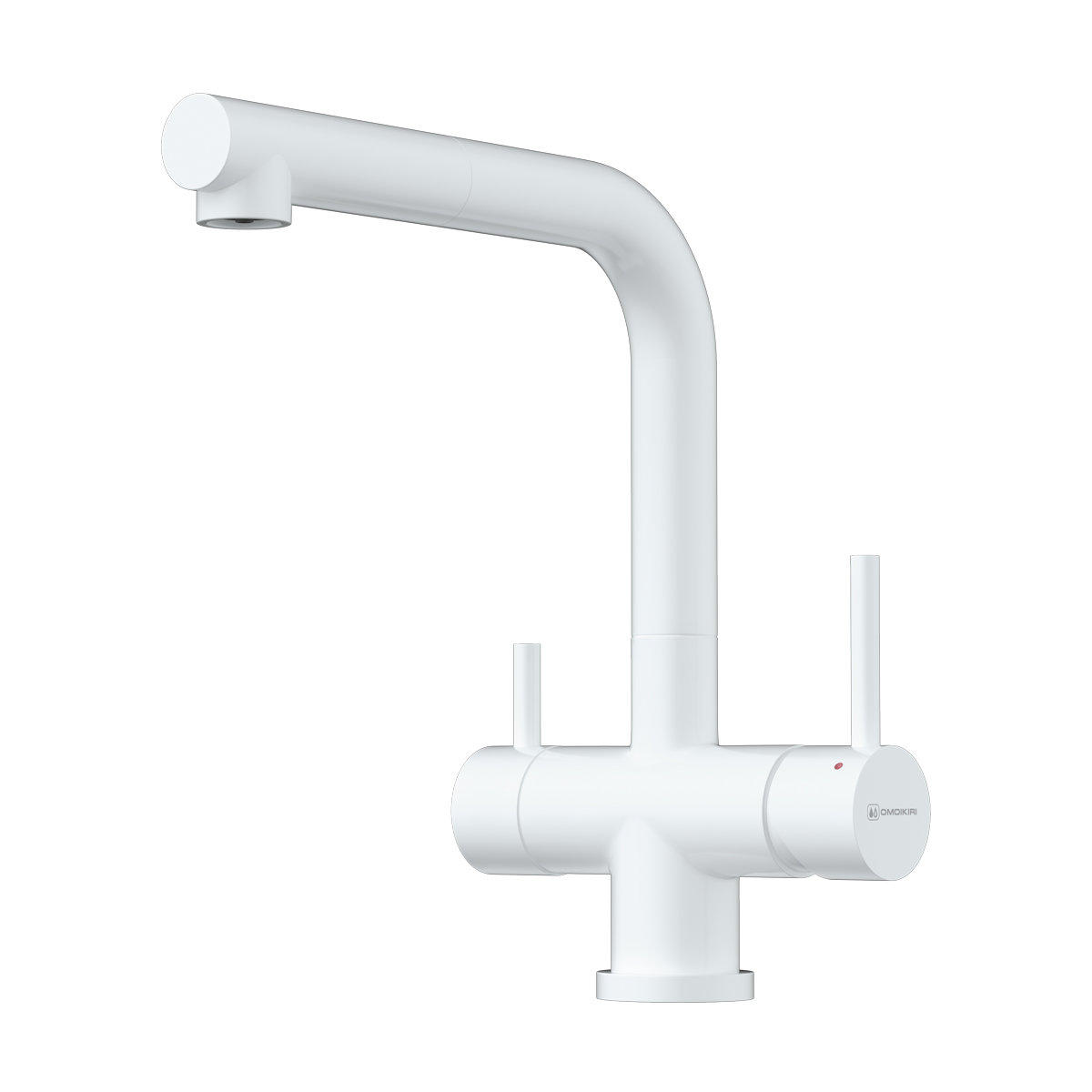 Смеситель для кухни Omoikiri Takamatsu S PW pure white - фото