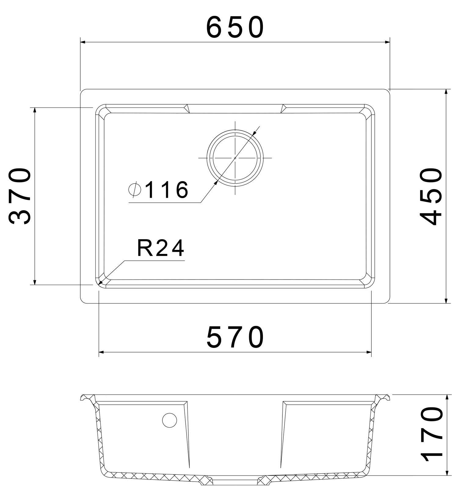 Кухонная мойка GRANFEST URBAN UR-4565 белый - фото3
