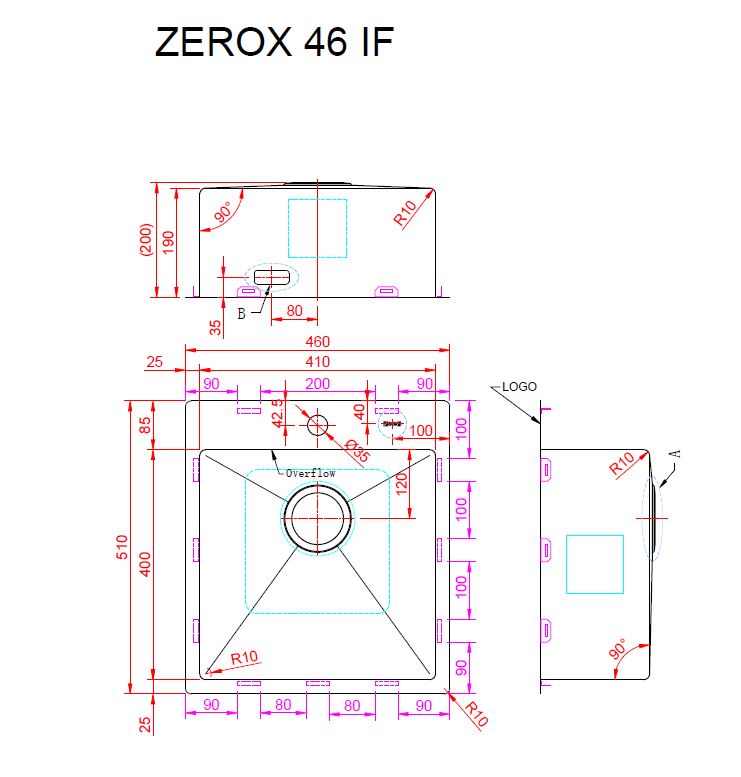 Мойка ZORG ZEROX 46 IF STEEL - фото3