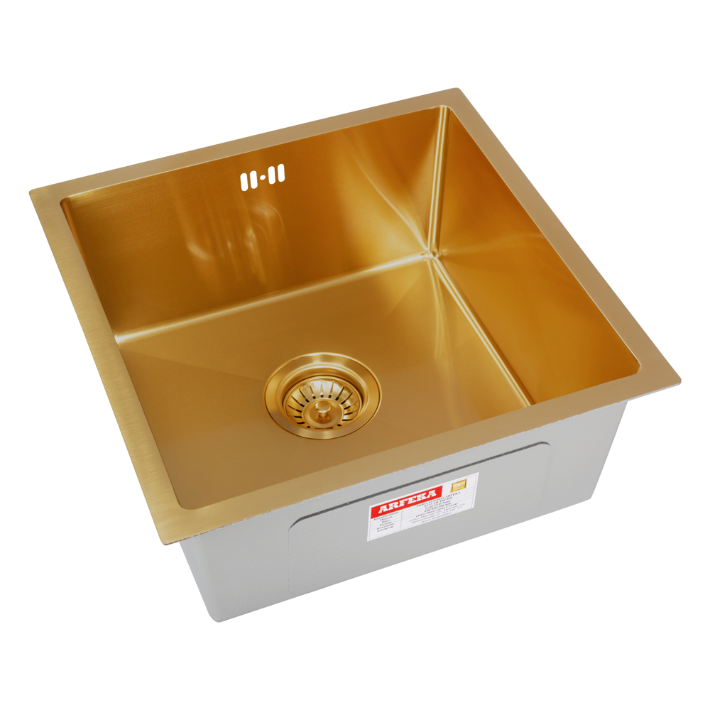 Мойка ARFEKA ECO AR 450*450 GOLD PVD NANO - фото
