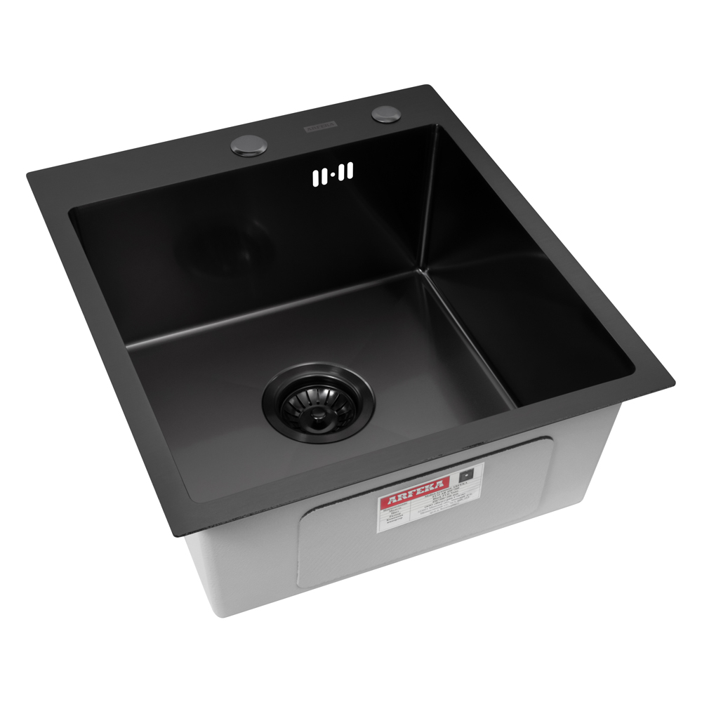 Мойка ARFEKA ECO AR 450*500 BLACK PVD NANO - фото