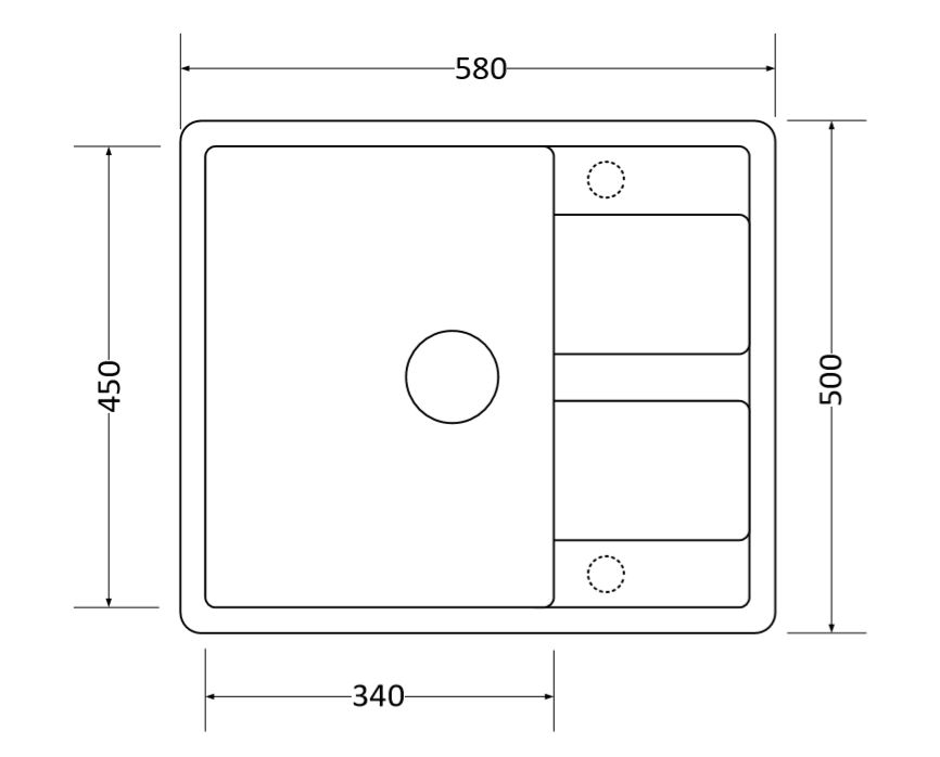 Мойка ZORG Apollo 58 черный оникс - фото4