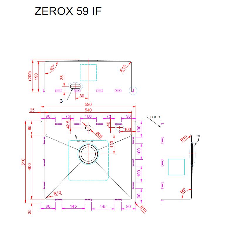 Мойка ZORG ZEROX 59 IF STEEL - фото3