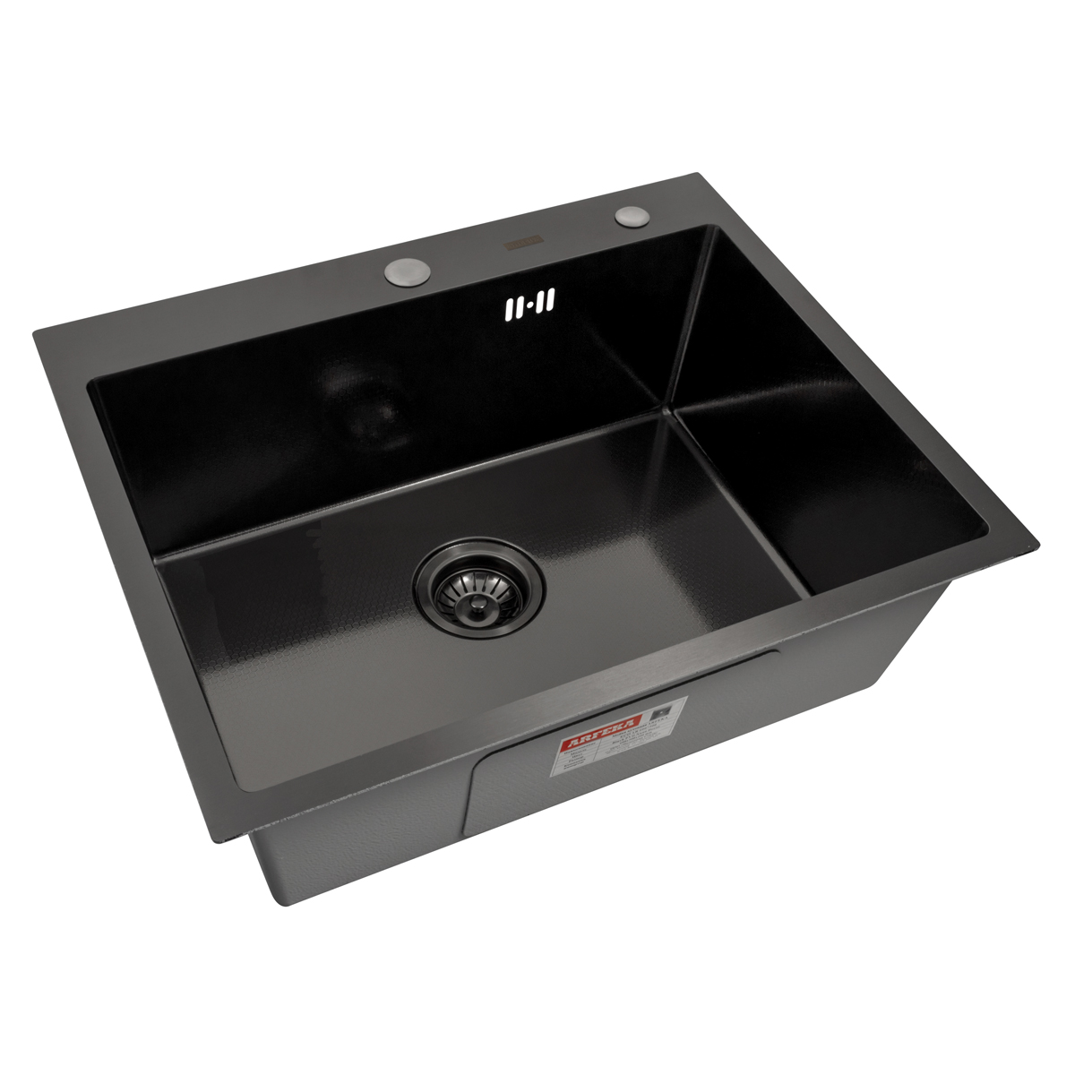Мойка ARFEKA ECO AR 600*500 BLACK PVD NANO DECOR - фото
