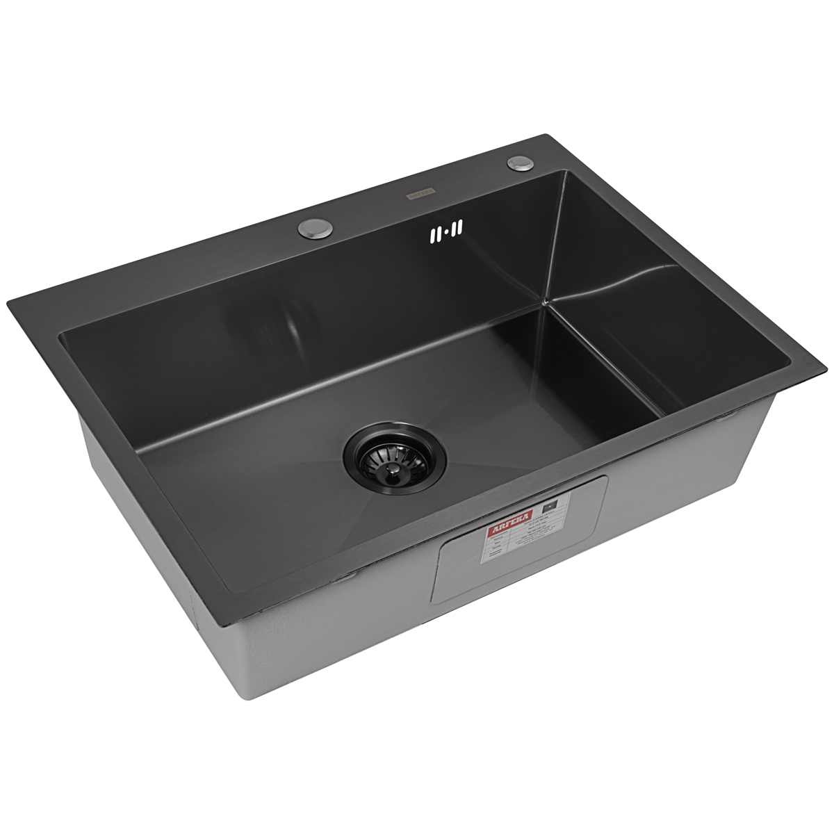 Мойка ARFEKA ECO AR 700*500 BLACK PVD NANO - фото