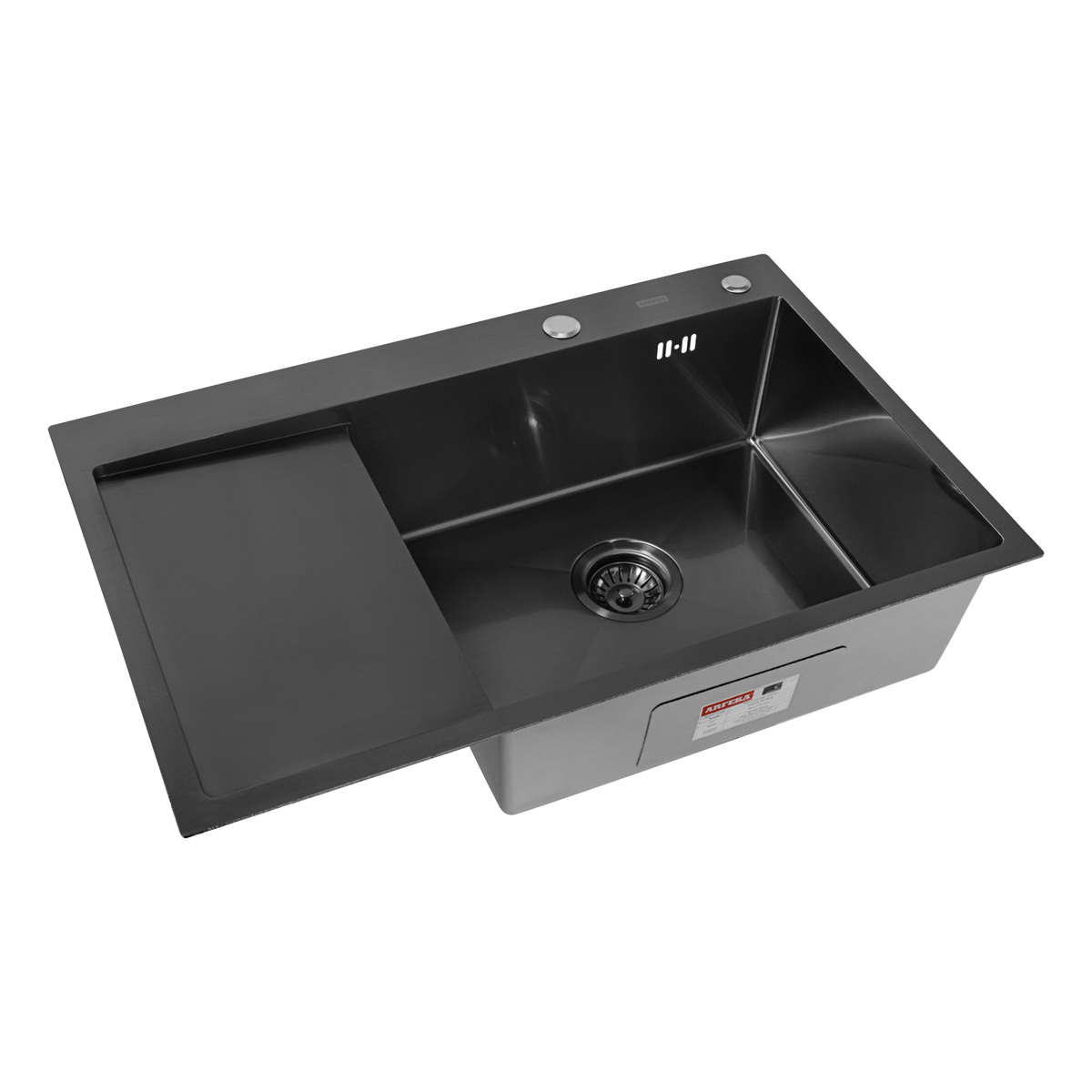 Мойка ARFEKA ECO AR 780*500 R BLACK PVD NANO - фото
