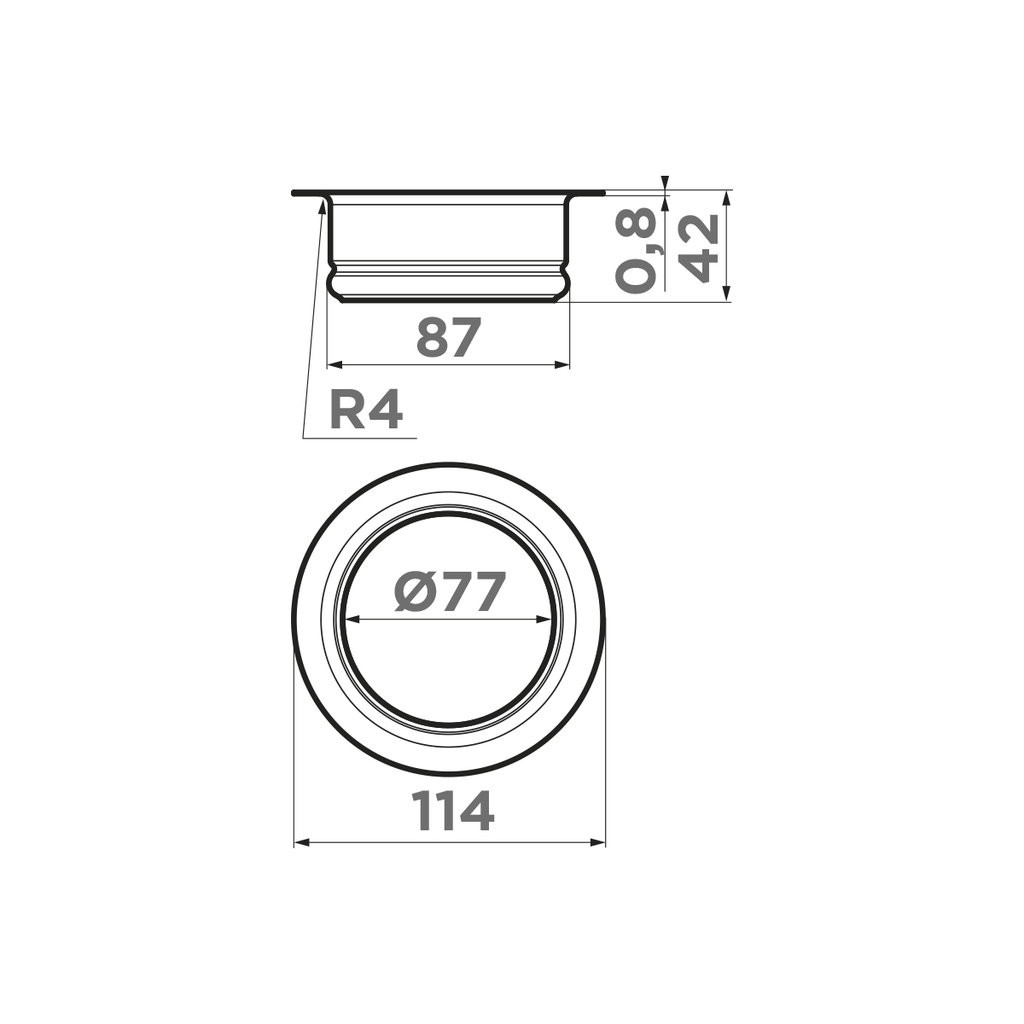 Сменная горловина для измельчителя отходов Omoikiri Nagare Slim NA-02-AB022 - фото2