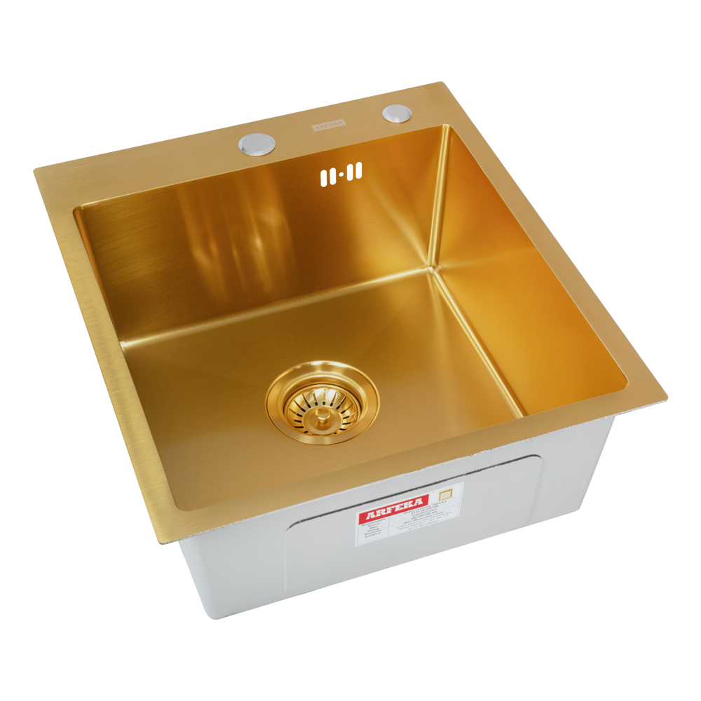 Мойка ARFEKA ECO AR 450*500 GOLD PVD NANO - фото