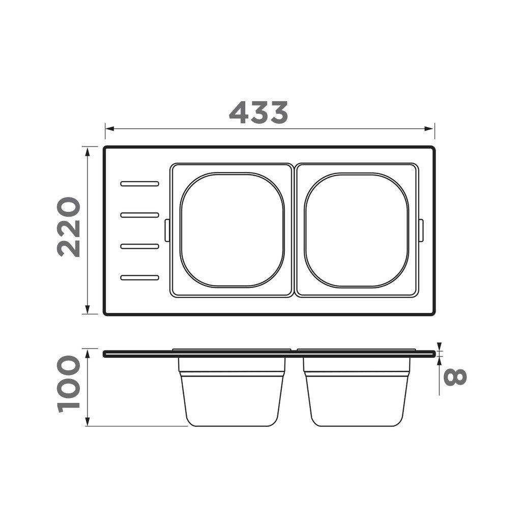 Контейнер для мойки Omoikiri DC-02-2 GB - фото2