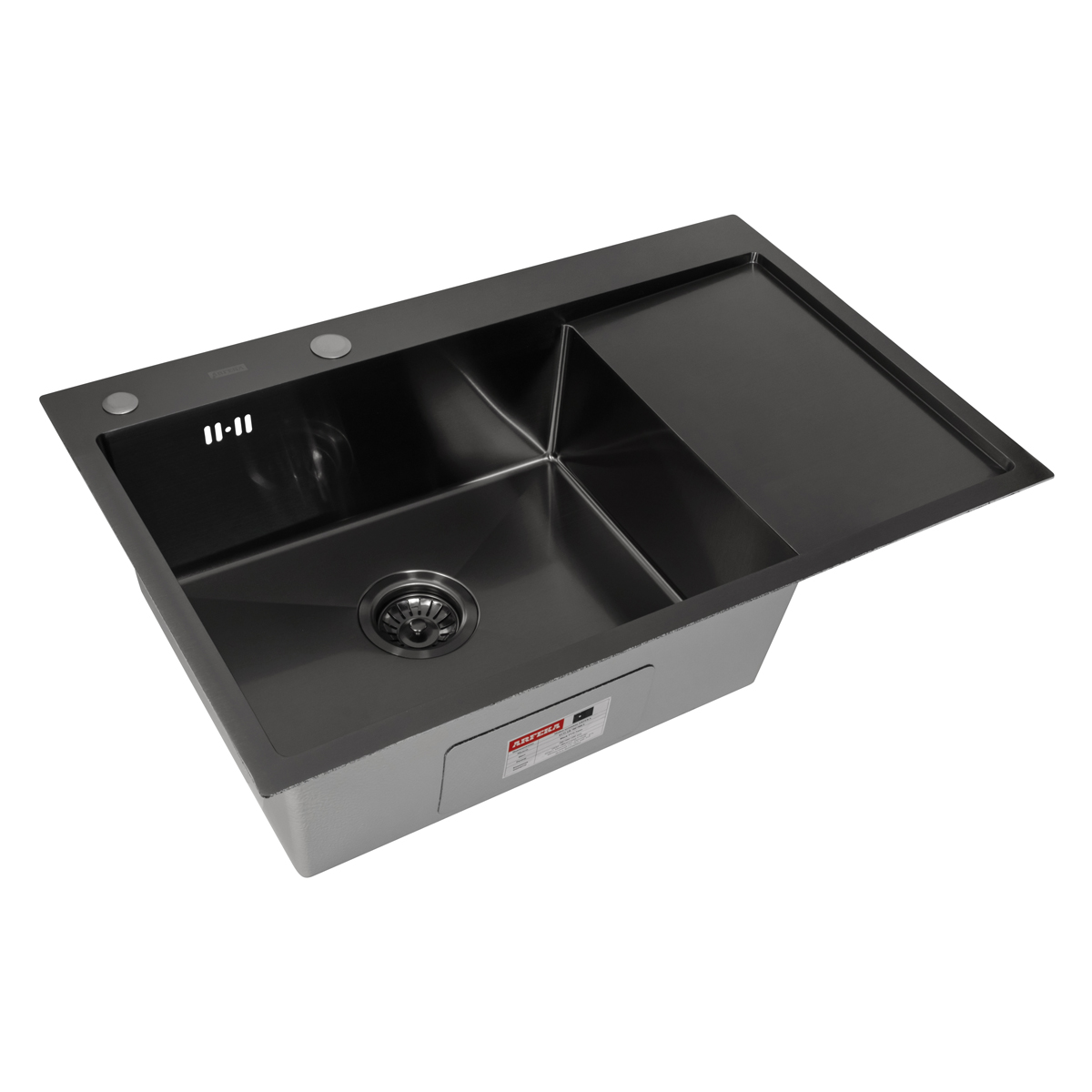 Мойка ARFEKA ECO AR 780*500 L BLACK PVD NANO - фото