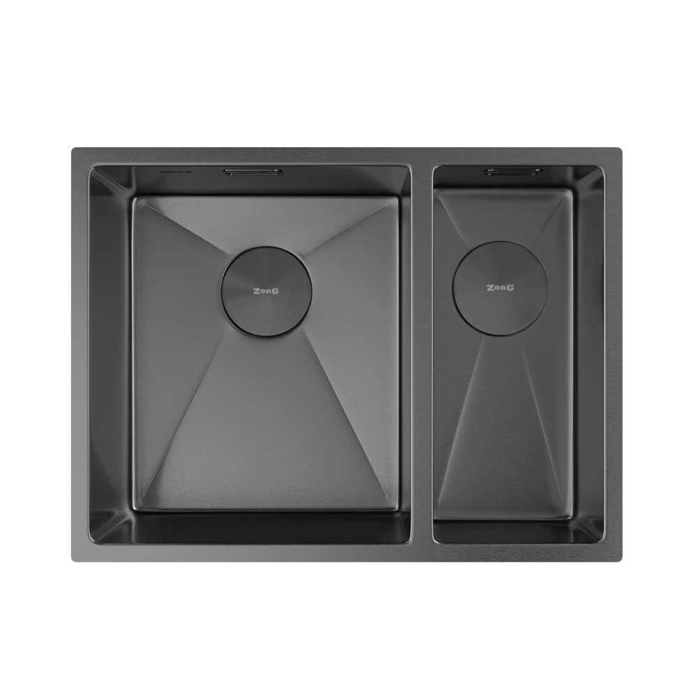 Мойка ZORG ZEROX 58-2 U / IF-R PVD GUNBLACK - фото2