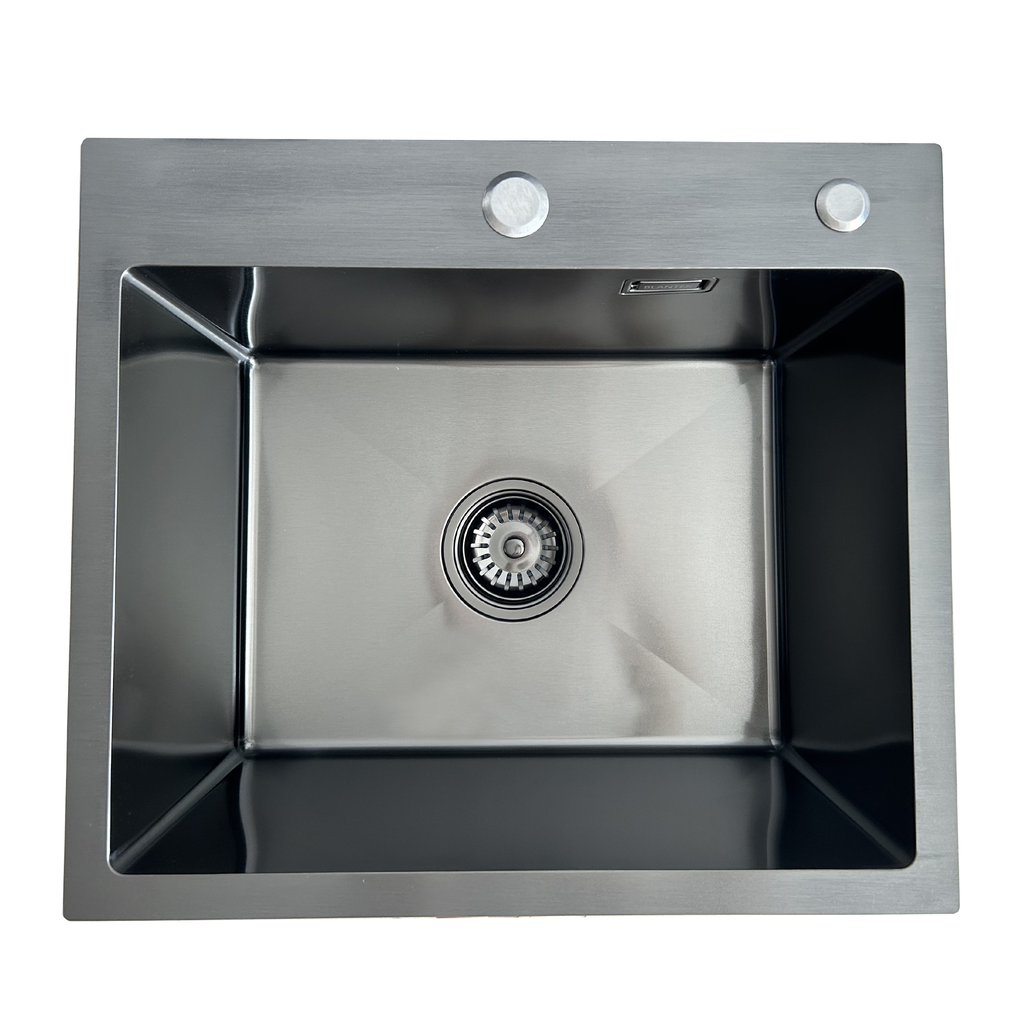 Кухонная мойка из нержавейки BLANTEK LS-5044B Nano black - фото
