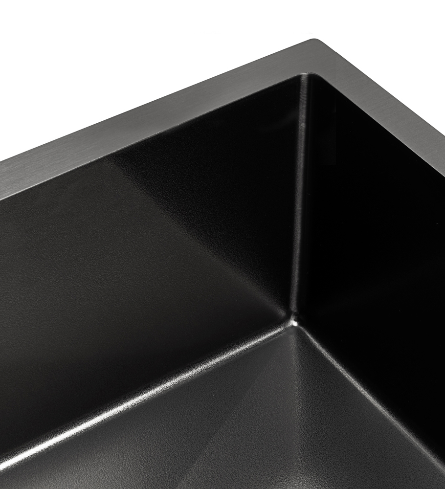 Мойка ARFEKA ECO AR 550*450 BLACK PVD NANO DECOR VOLCANIC ROCK - фото3