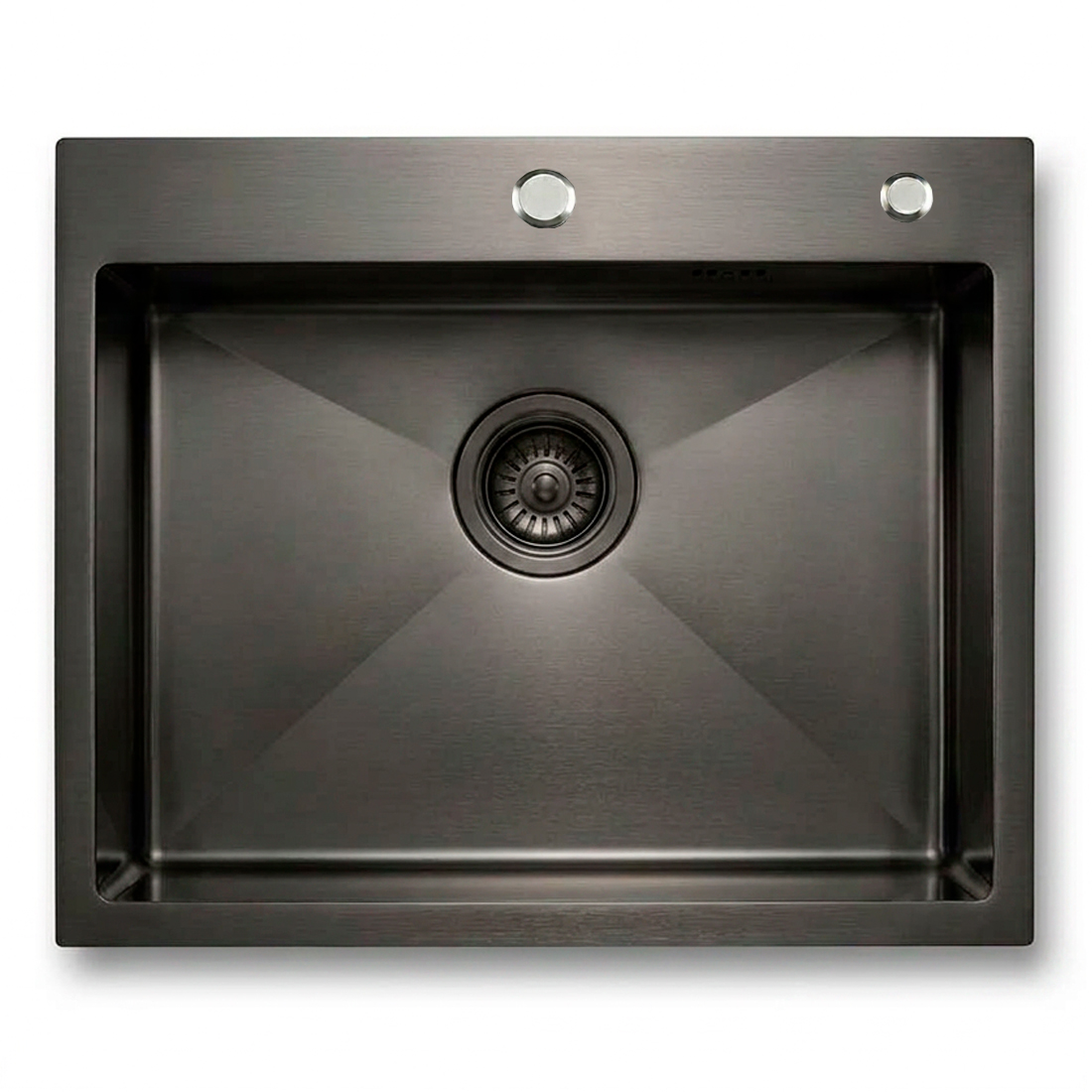 Кухонная мойка из нержавейки BLANTEK FS-5848B Nano black ECO - фото