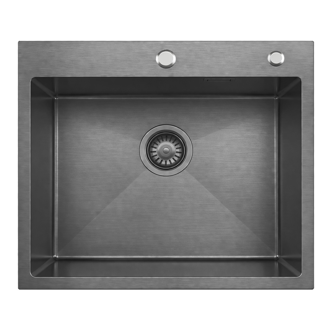 Кухонная мойка из нержавейки BLANTEK LS-5848B Nano black - фото