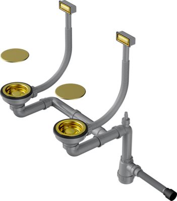 Арматура для двухчашевых моек Omoikiri WK-2C LG - фото