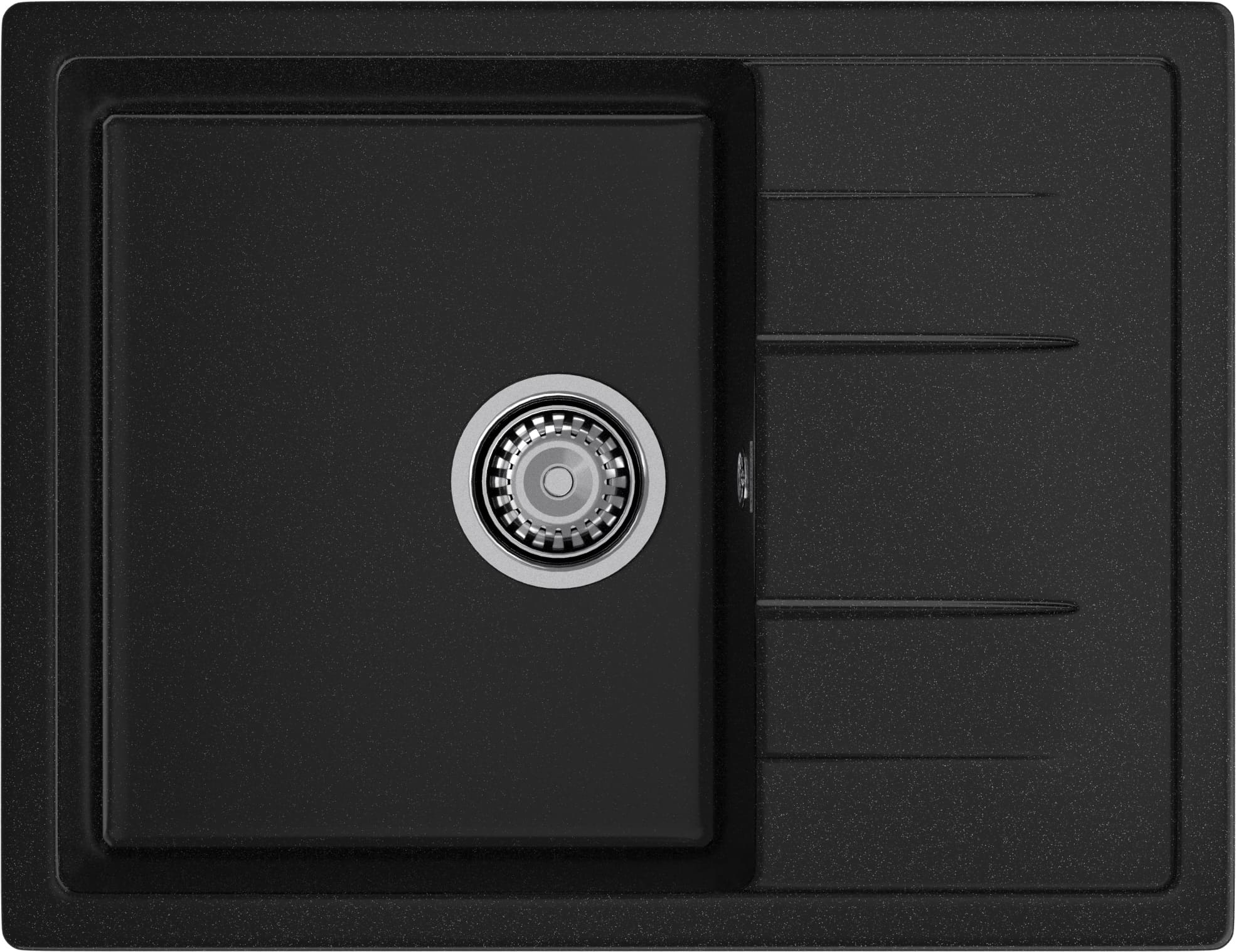Кухонная мойка GRANFEST QUADRO Q-650L черный - фото
