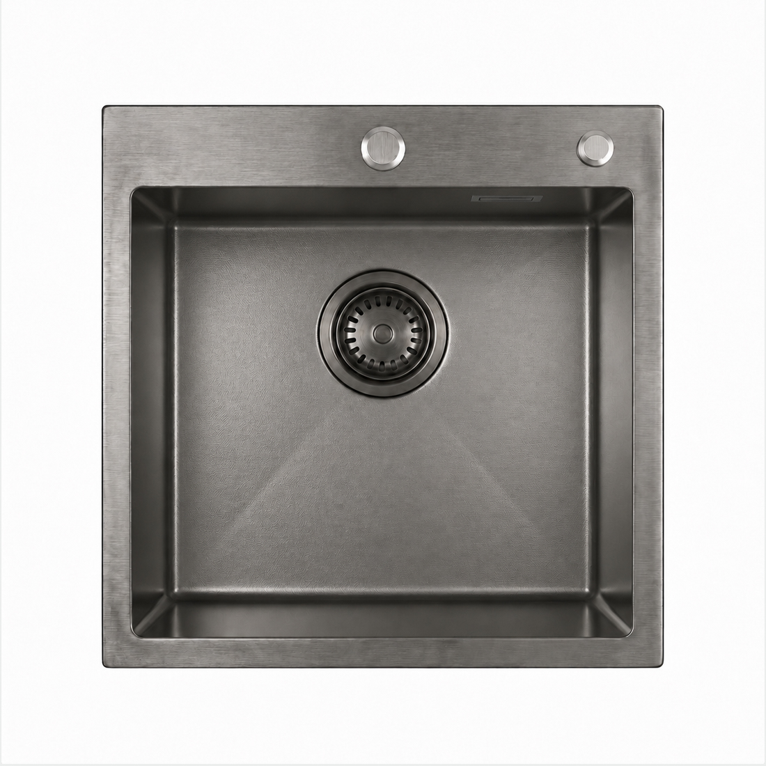 Кухонная мойка из нержавейки BLANTEK LS-5050STB Stone texture black - фото